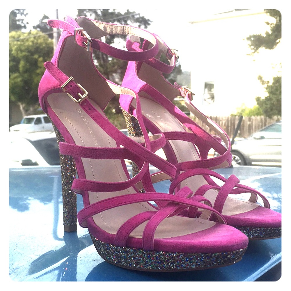 BCBG Generation Pink Strappy Stilettos